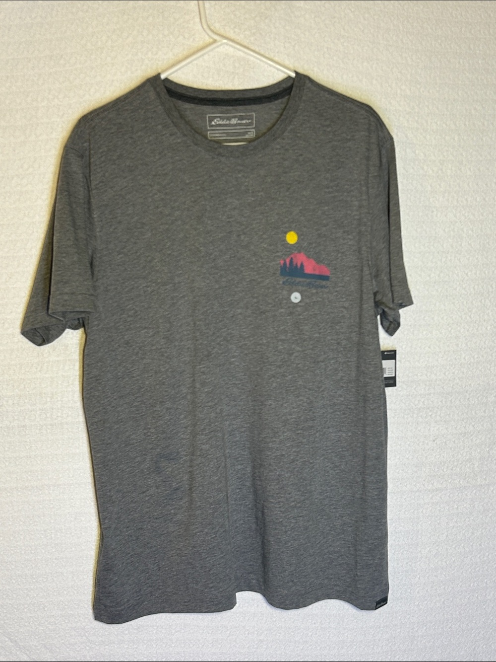 Eddie Bauer Men's Gray Graphic Pocket T-Shirt